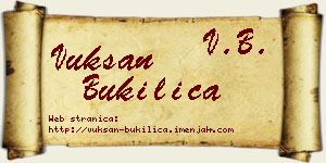 Vuksan Bukilica vizit kartica